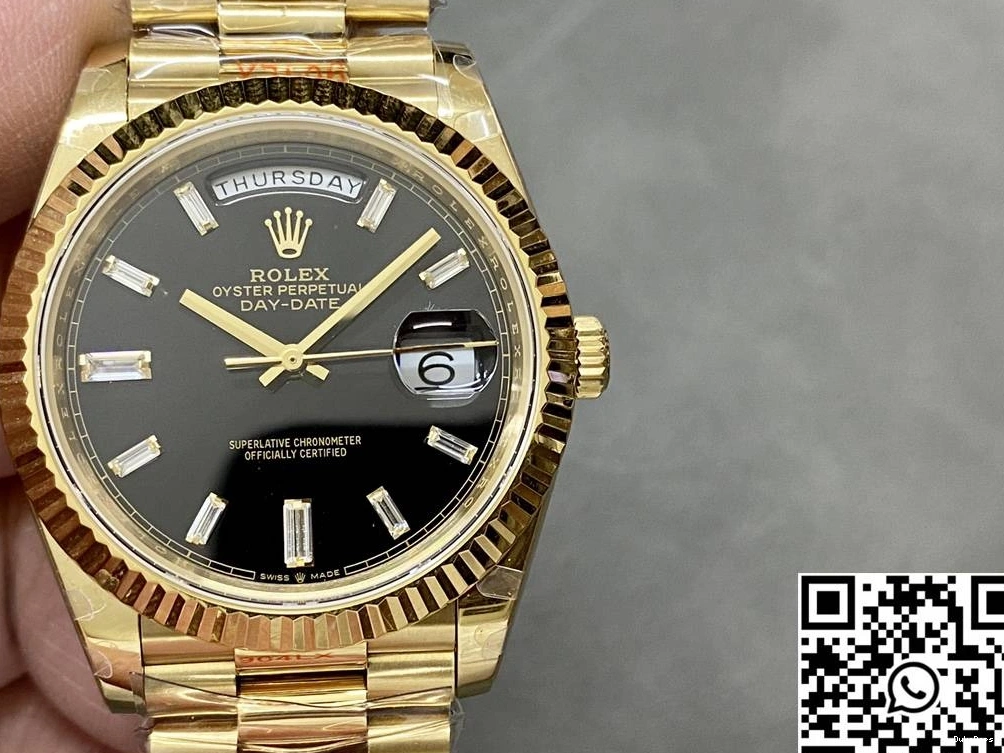 Day Diamond Date Factory Steel Black QF Hourmarker Rolex M228238-0059 v5 Dial Tungsten 0831
